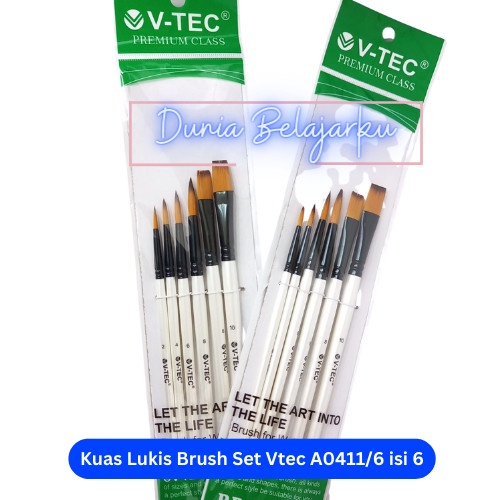 

ATKJaya- Kuas Lukis Brush Set Vtec A0411/6 isi 6