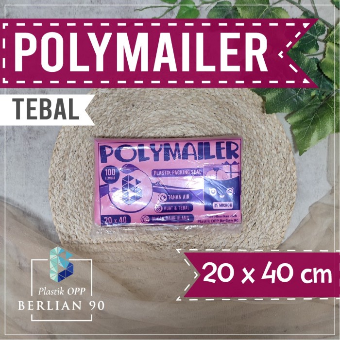 

ATKJaya- Polymailer Pink 20 x 40 Cm / Plastik Packing Online Amplop Plastik
