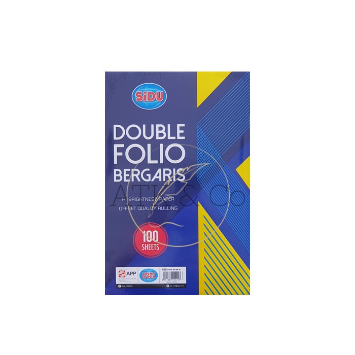 

ATKJaya- Kertas Double Folio Bergaris Sinar Dunia Isi 100 Lembar