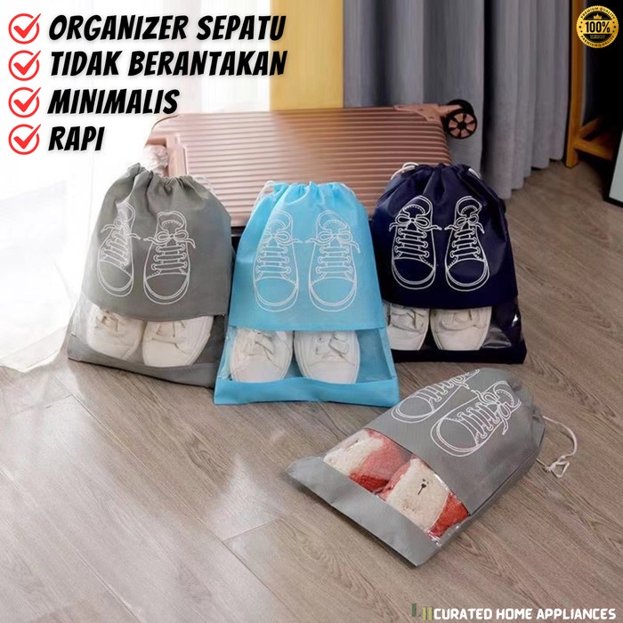 JTTOP SHOES BAG COVER SEPATU DAN SANDAL DUST BAG SEPATU DAN SANDAL TAS ORGANIZER SEPATU ANTI AIR