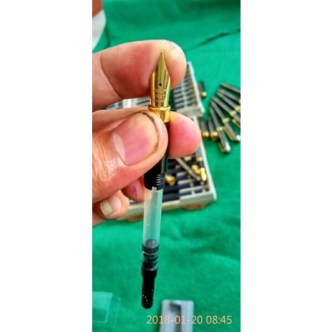 

FOUNTAIN PEN IRIDIUM GERMANY METALIC.NIB GOLD.PEN TINTA ISI MATA KECIL