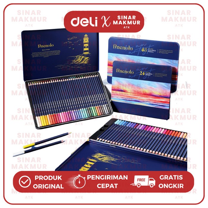 

COLOR PENCIL/PENSIL WARNA HYBRID 48 WARNA FINENOLO DELI EC122-48 (SET)