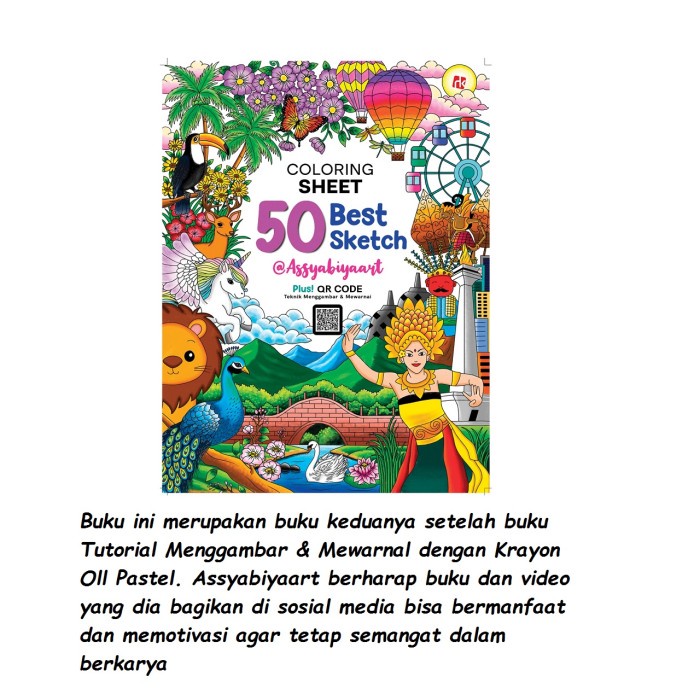 

COLORING SHEET 50 BEST SKETCH PLUS QR CODE TEKNIK MENGGAMBAR DAN MEWARNAI RUANG KATA