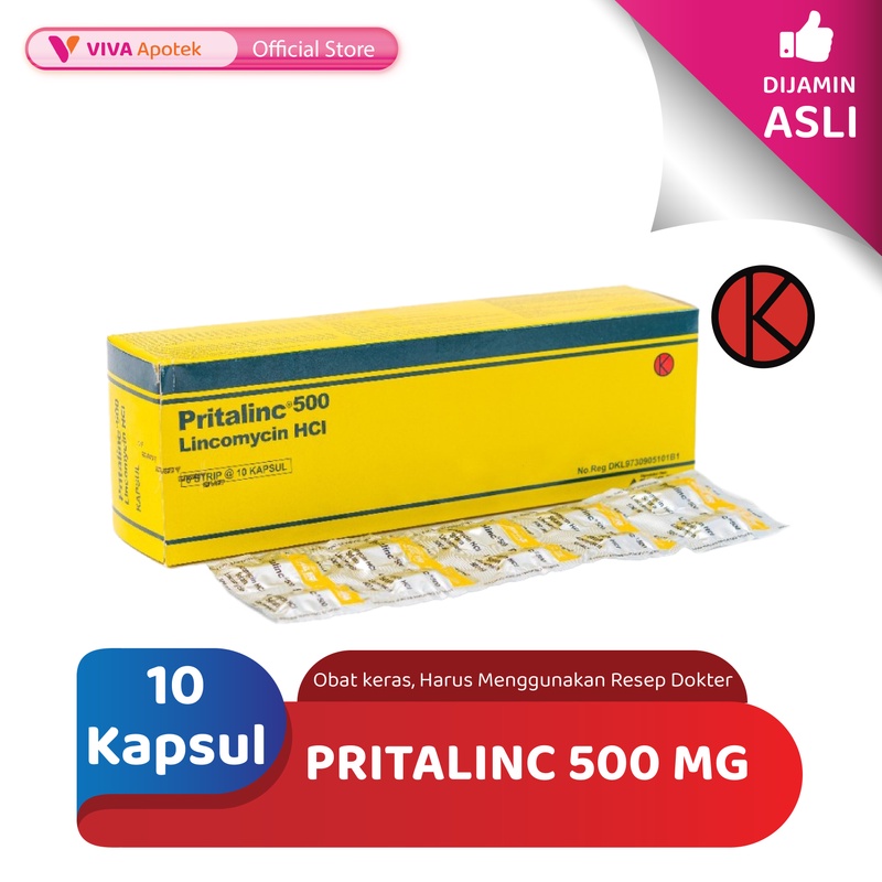 Pritalinc 500 mg / Lincomycin / Infeksi Bakteri (10 Kapsul)