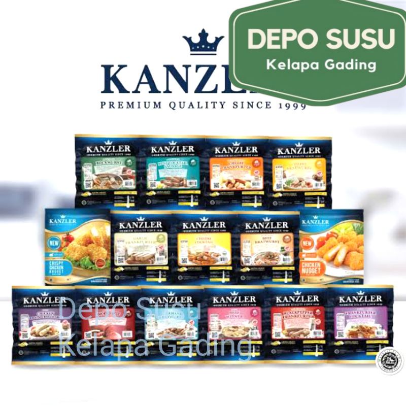 

Sosis Kanzler 360gr / 500gr Beef Cheese Sausage Crispy Chicken Nugget Bockwurst Wiener Garlic