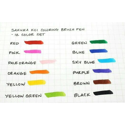 

SAKURA KOI COLORING BRUSH PEN 12CLR