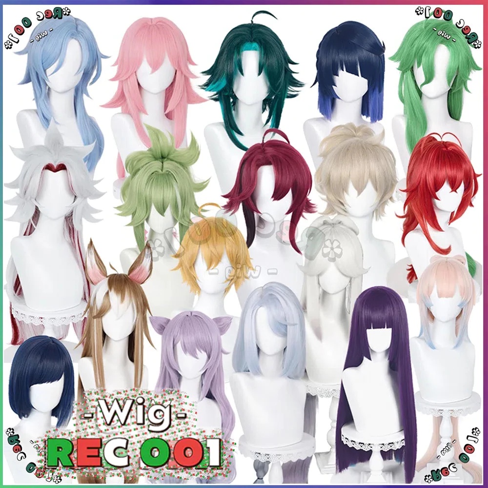 M- Wig Gaming HuTao Yae Miko Ganyu Klee Diluc Zhongli Layla Lumine Aether Columbina Nahida