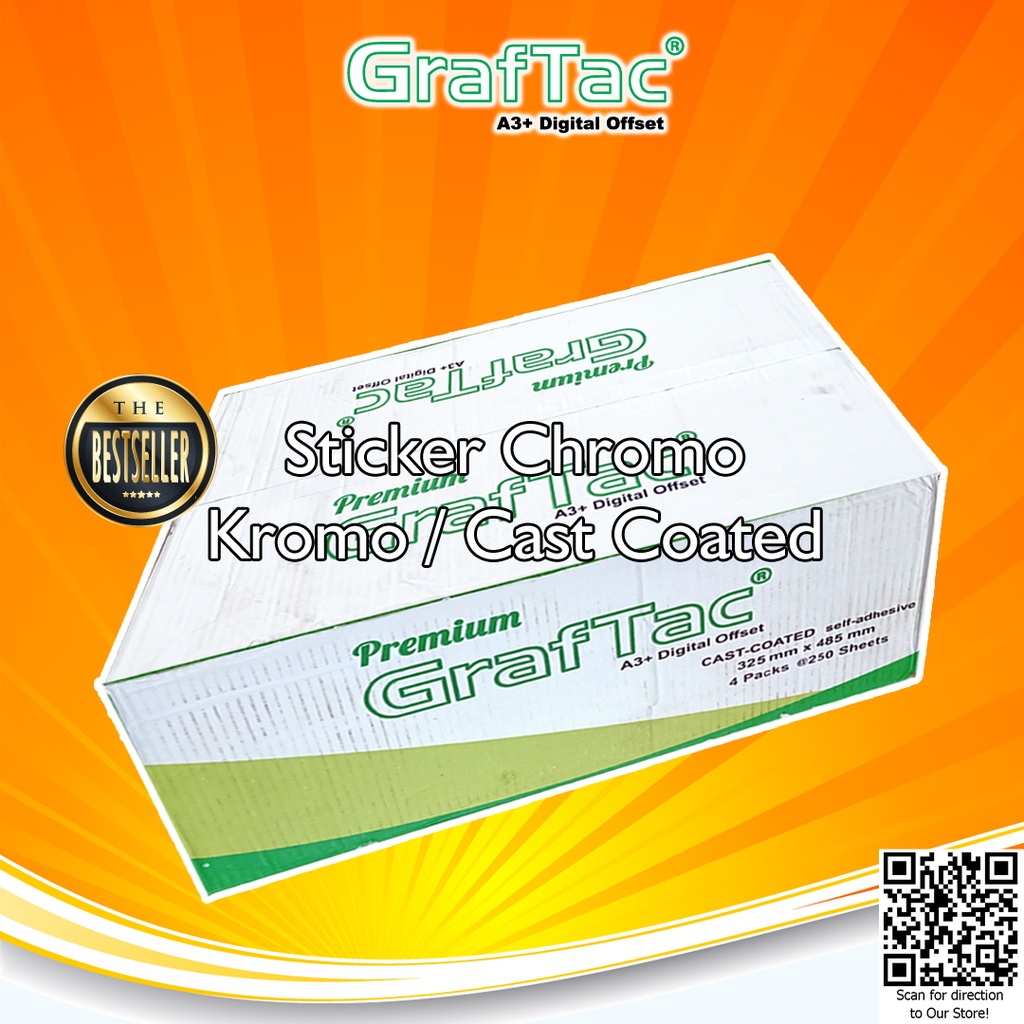 

Graftac Stiker Kromo A3+ Bontak Sticker Cast Coated Digital Print - Box Isi 4 Pack
