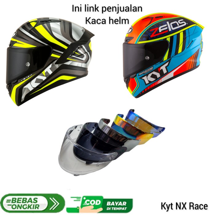 JAYAmart- Kaca helm Kyt NX Race Visor helm Kyt NX Race