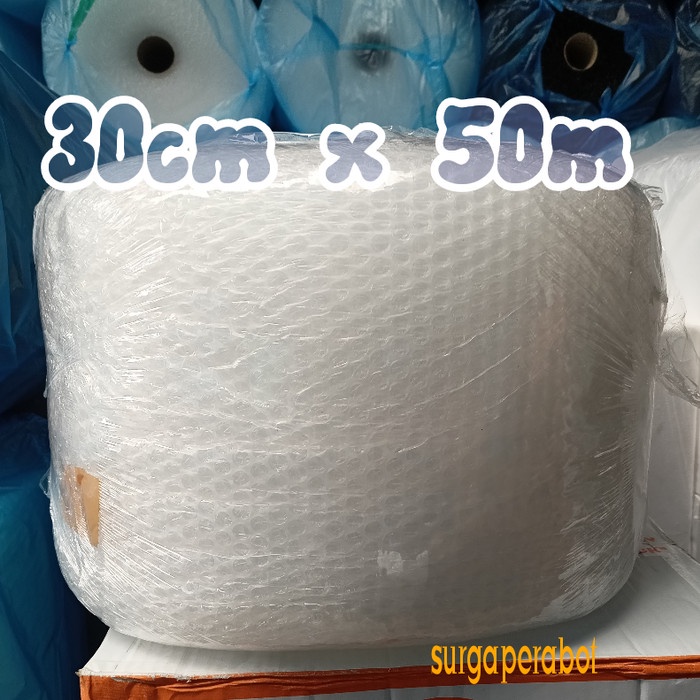 

SOUVEN- BUBBLE WRAP BENING 30CM X 50M BABLE MURAH PUTIH BUBLE PLASTIK ROLL