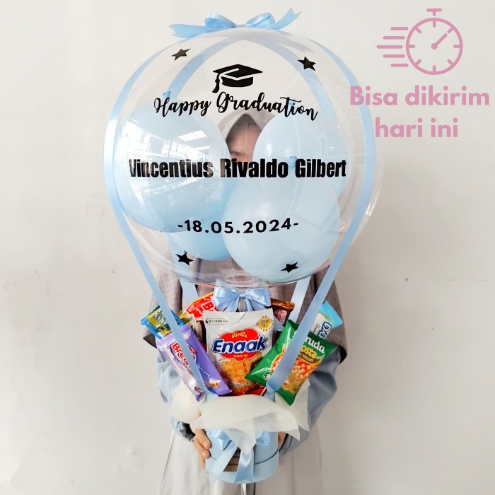 SOUVEN- Buket bunga balon snack kado ulang tahun bucket bloom box