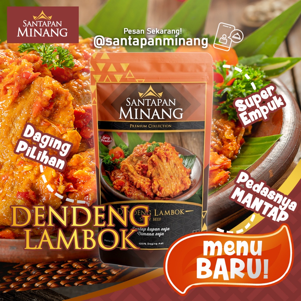 

Dendeng Balado Sapi Basah Lambok Asli Khas Padang 250 gram Halal Santapan Minang