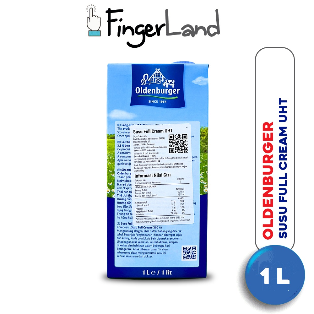 

OLDENBURGER Full Cream Milk 3,5% Fat 1 Liter Susu Full Cream