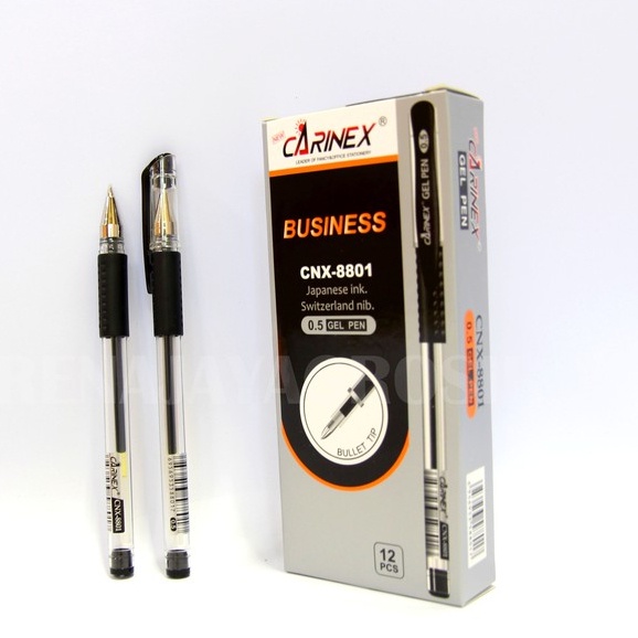 

IK! (1pak/12pcs) Carinex cnx-8801 business / BOLPEN SEKOLAH PULPEN KANTOR GEL INK 0.5MM ISI 12 PCS