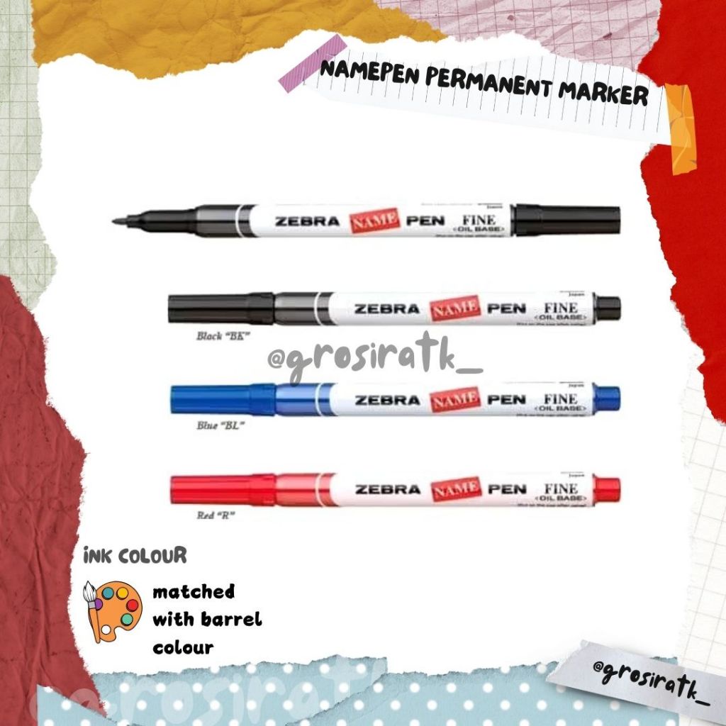 

IK! Zebra Namepen Permanent Marker / Spidol Permanen