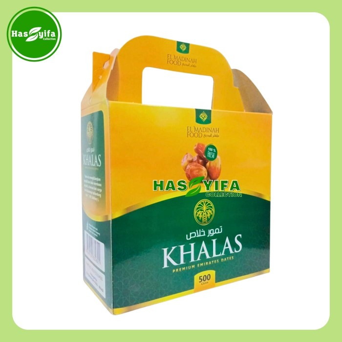 

KURMA KHOLAS PREMIUM EMIRATES DATES ELMADINAH KHALAS KEMASAN 500GRAM