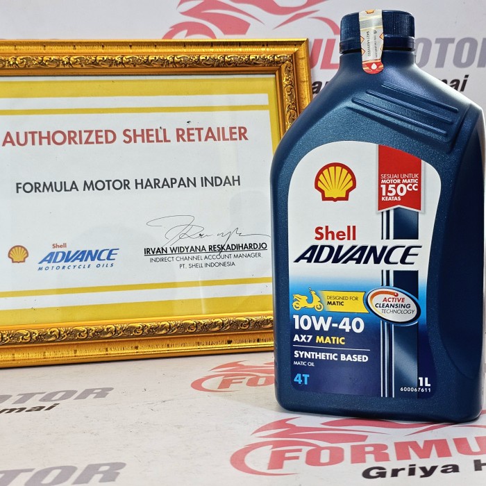 JAYAmart- Oli Shell Advance AX7 AX-7 Matic 10W-40 1L / 1 Liter / 1000ML
