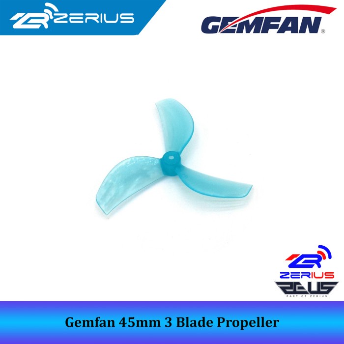 Terlaris Gemfan 45mm 3 Blade 1mm / 1.5mm Shaft Propeller