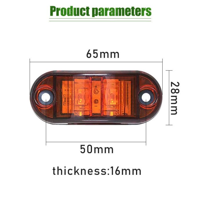 [Good] 4 Pcs Lampu LED Bak Samping Sein Truk Trailer Mobil 12 Volt 24 Volt