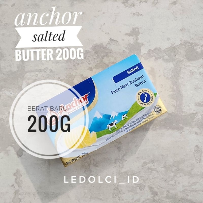 

MURAH! BUTTER ANCHOR SALTED 200 GRAM MENTEGA ASIN ANCHOR 200 GRAM