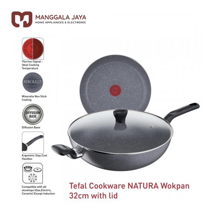 Jual Tefal Natura Wokpan with Lid 32cm