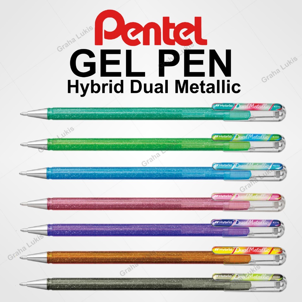 

Pentel Hybrid Dual Metallic Gel Pen 1.0mm Berbagai Warna