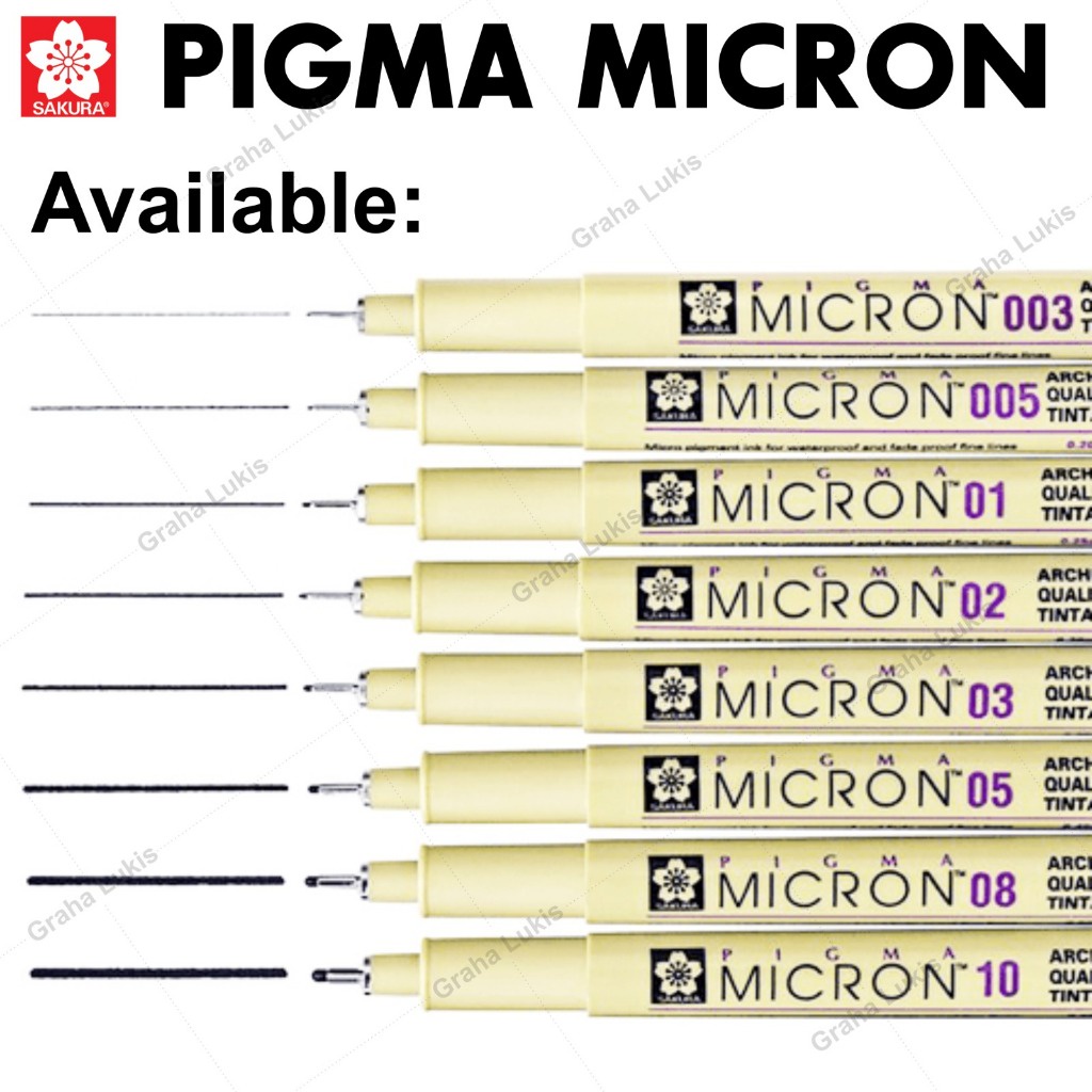 

Sakura Pigma Micron 01/ 0.1 Tinta Tahan Air