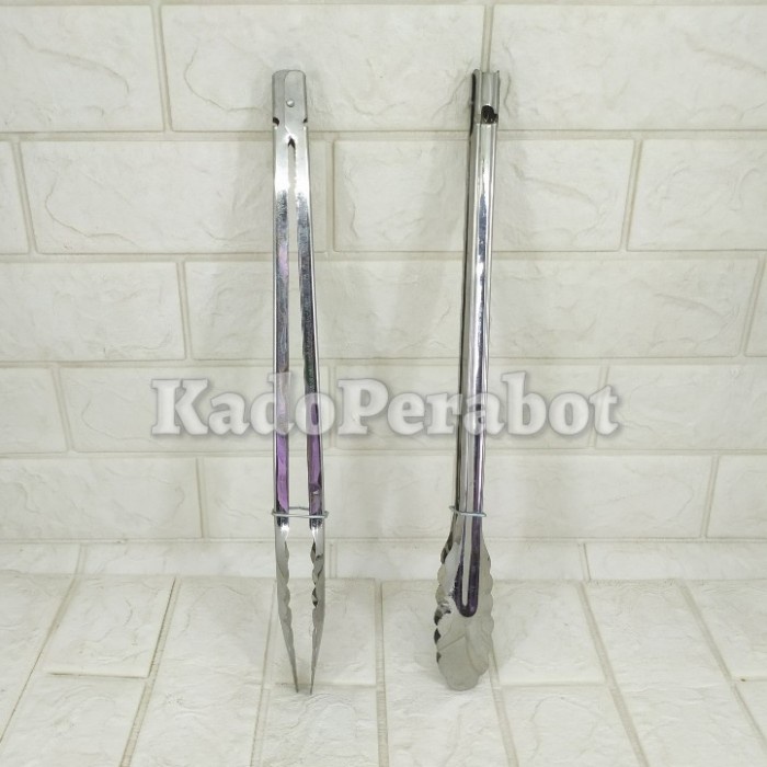 JAYAmart- capitan food clip stainless steel 40cm - capitan panjang jumbo bbq