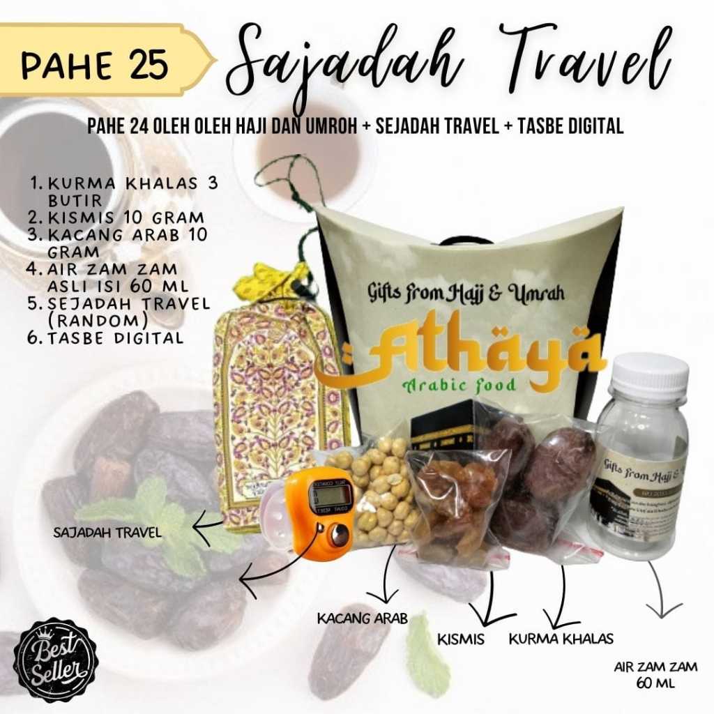 

HJ Paket Hemat Oleh Oleh Haji Umroh + Sejadah Travel + Tasbih Digital