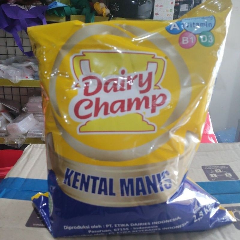 

susu kental manis 2.5kg dairy champ pouch