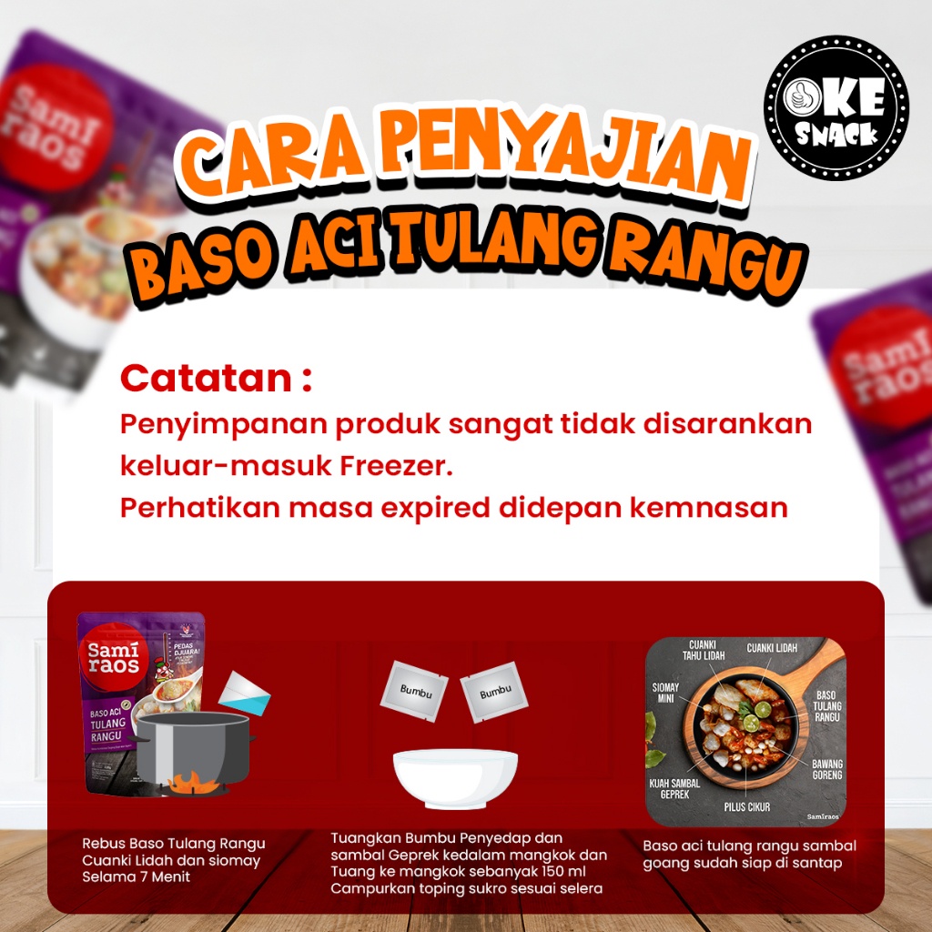

Paket Hemat Sami Raos Baso Geprek Tulang Rangu Samiraos Isi 4 pcs