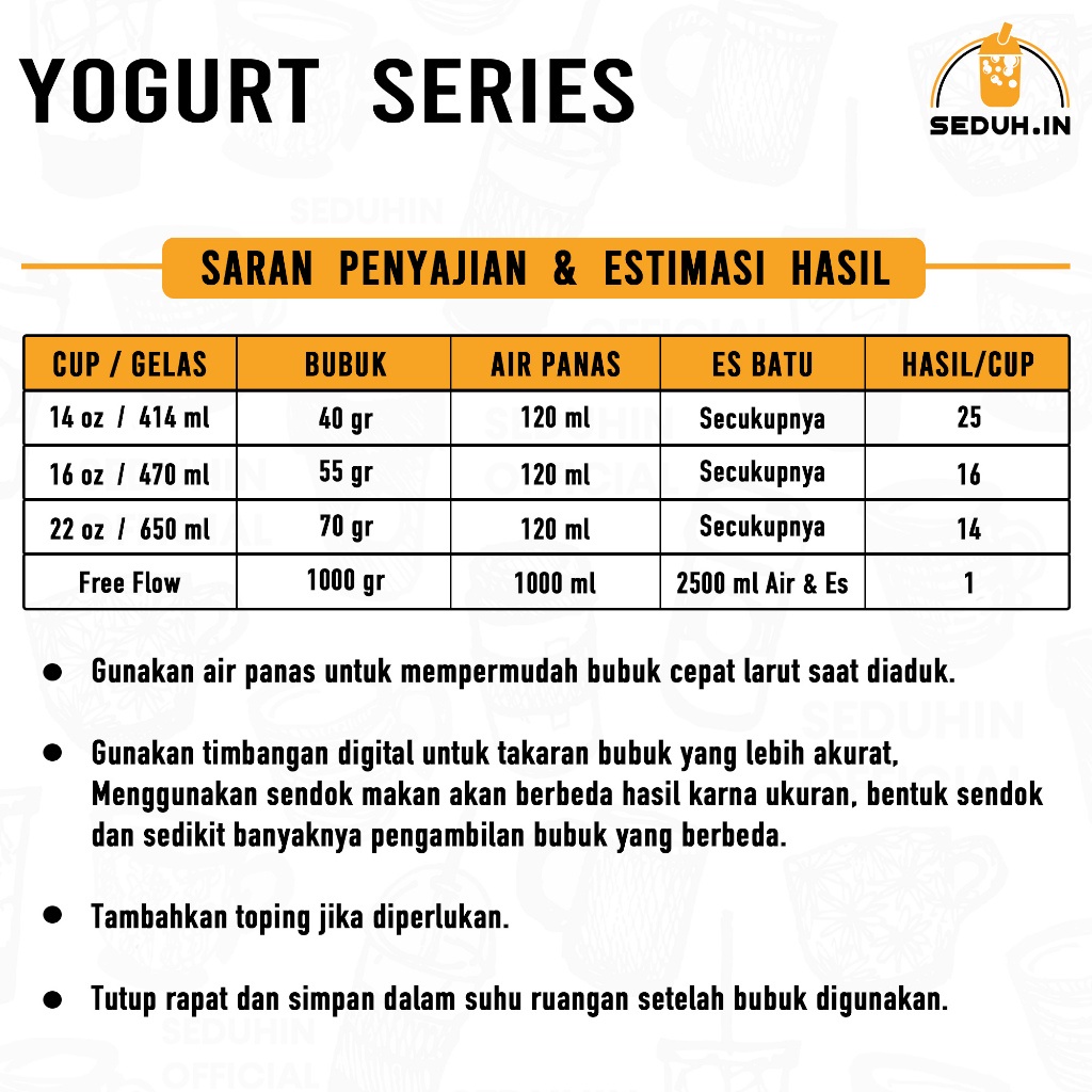 

Yogurt Strawberry 1KG / Bubuk Minuman Premium