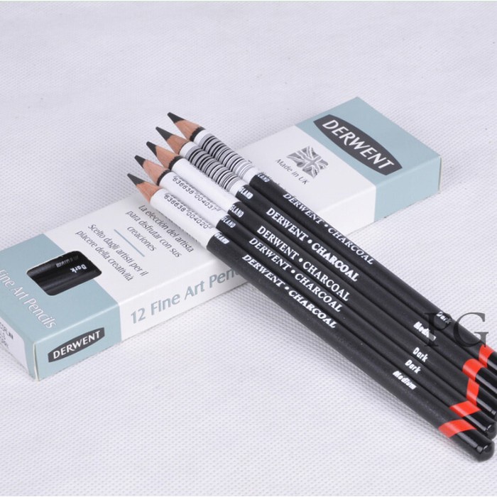 

Derwent Dark Charcoal Pencil Art Pensil Lukis Bahan Arang Varian Paling Gelap