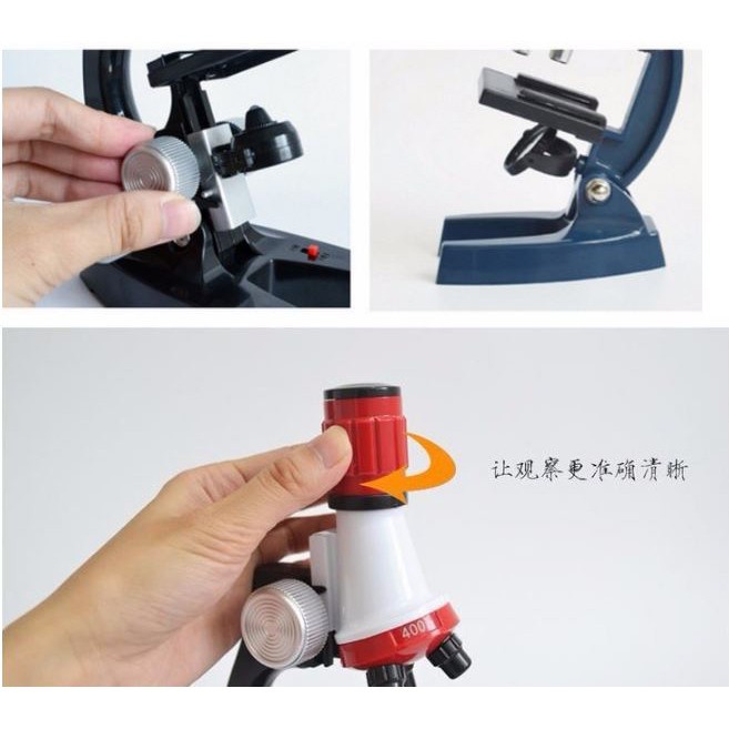 

[tmr] - Mikroskop Edukasi Pembesaran 1200X Magnification - 1412X Black