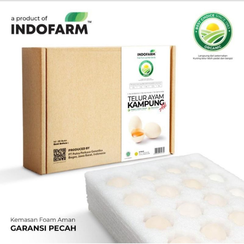 

Telur Ayam Kampung Omega Indofarm 20 pcs Original