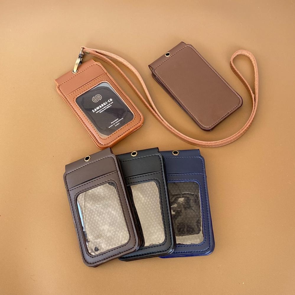 

ID Card Holder Kulit Magnet Flip 2 Sisi by Sawargico - Raski