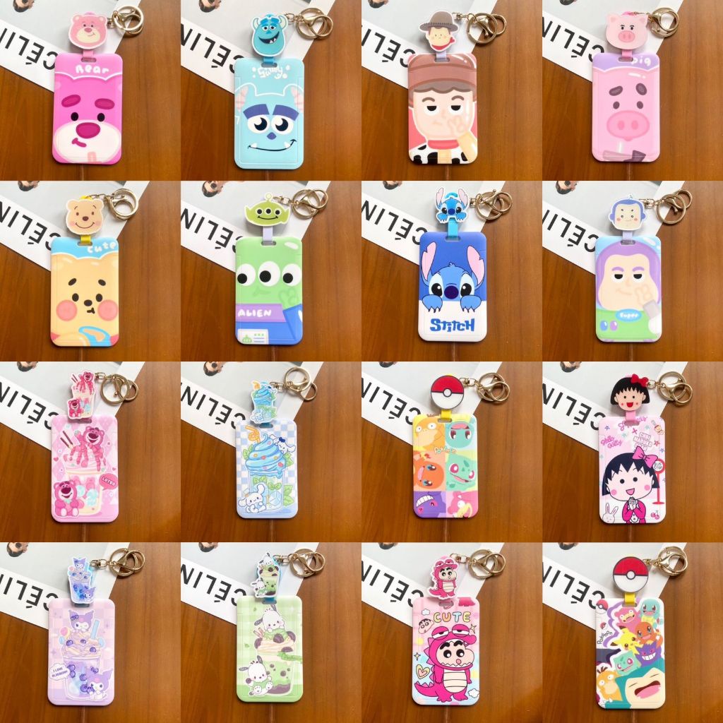 

ID Card Holder Name Tag Karakter Kartun Snoopy Pokemon Piglet Alien Toy Story Woody Lotso Pooh