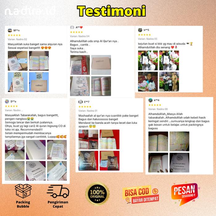 

HJK Alquran Custom Nama Estetik by Nadira.id l Fitur Lengkap 8 Blok Warna I Tanpa PO & bisa COD