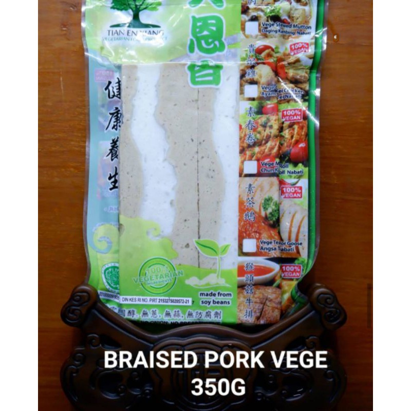

Tian En Xiang Braised Pork Belly 2 lembr Daging Babi Semur Vegetarian