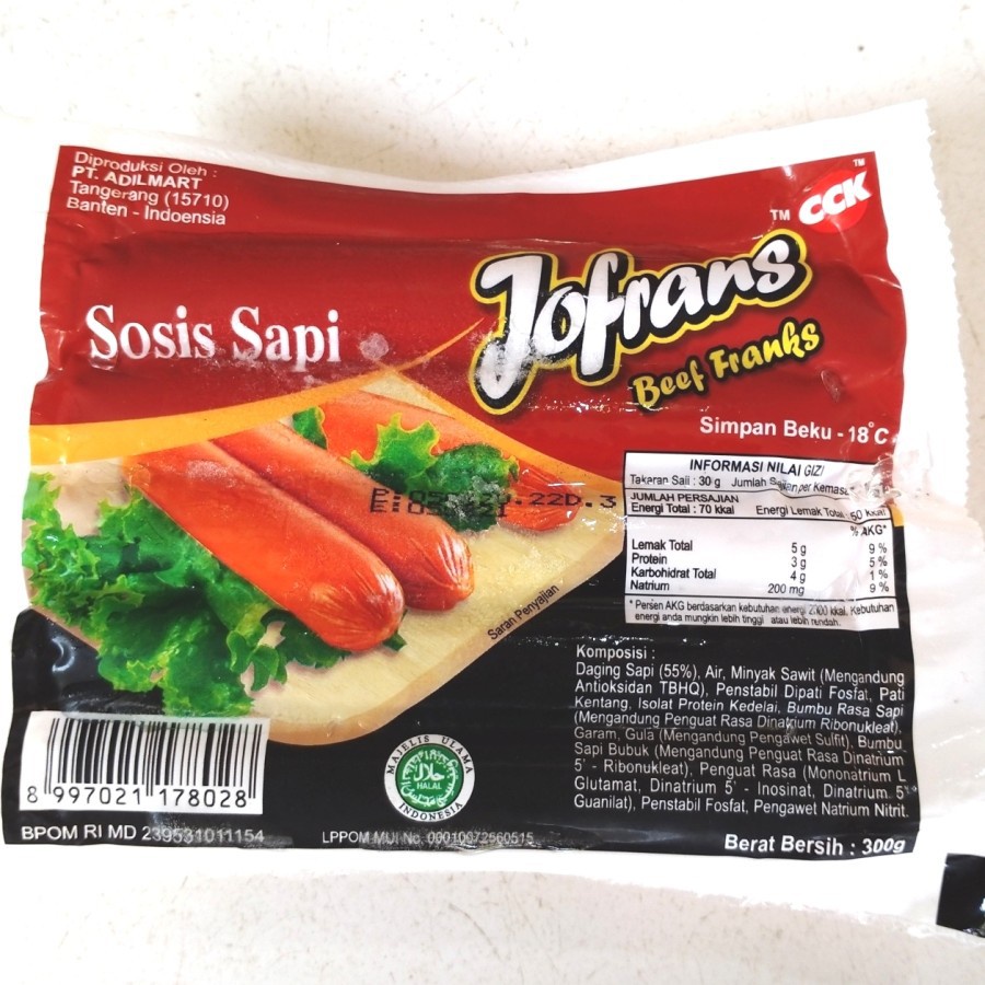 

JOFRANS SOSIS SAPI 300 GR ISI 10
