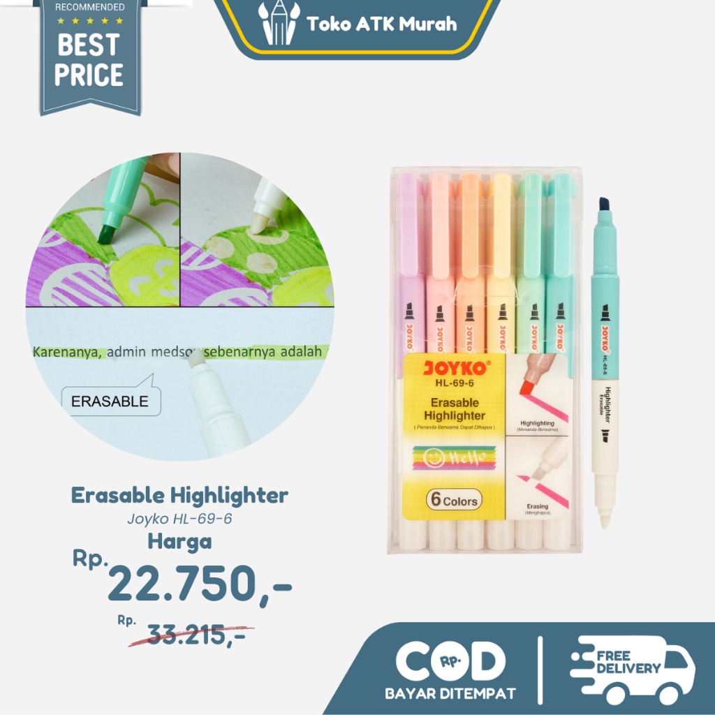 

Erasable Highliter HL-69-6