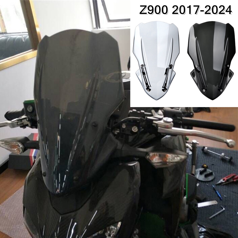Z 900 Z900 Windshield Windscreen Wind Deflectors For Kawasaki Z900 2017 - 2024 2018 2019 2020 2021