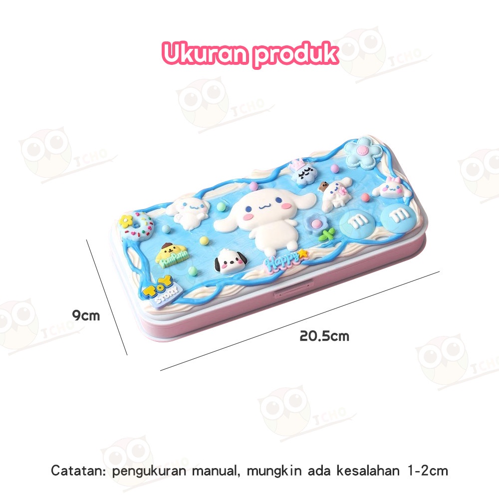 

JCHO Diy Deco Cream Set Kotak Pensil Soft Clay Pencil Case DIY Kotak Pensil Case Diy Tempat Pensil