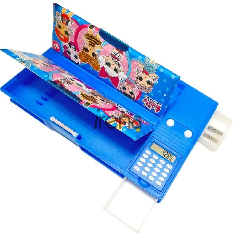 

Pencil case kalkulator jumbo 4 ruang besar dan 1 storage kecil - Kotak Pensil cnx-191