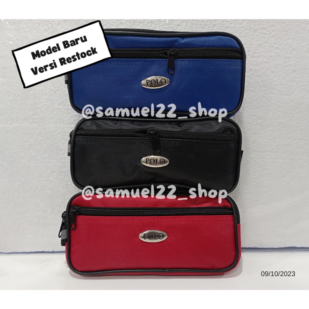 

Tepak Pensil Kain Polo USA 3 sleting