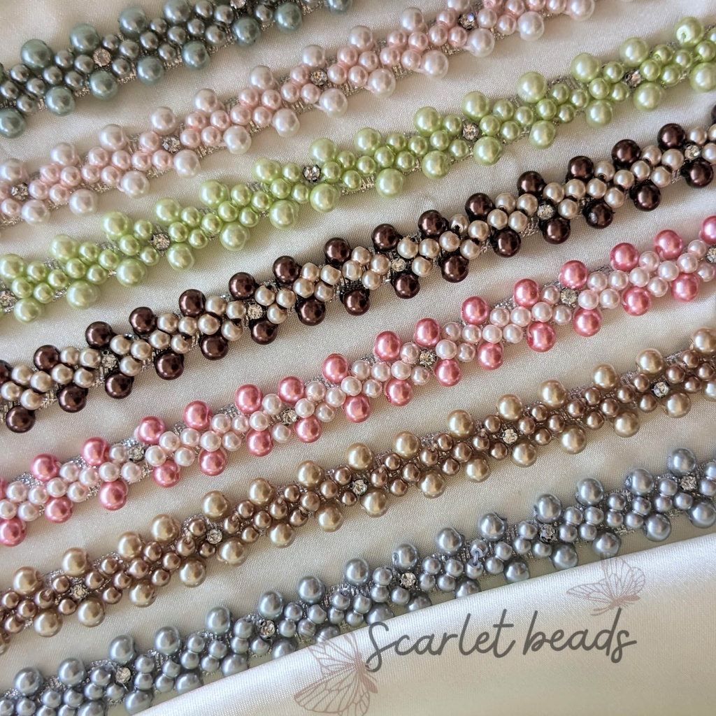 ACCMT- PAYET RANGKAI MUTIARA A1 PREMIUM/RENDA MUTIARA/PINGGANG/LEHER/PASMINA/PERGELANGAN/CUSTOM