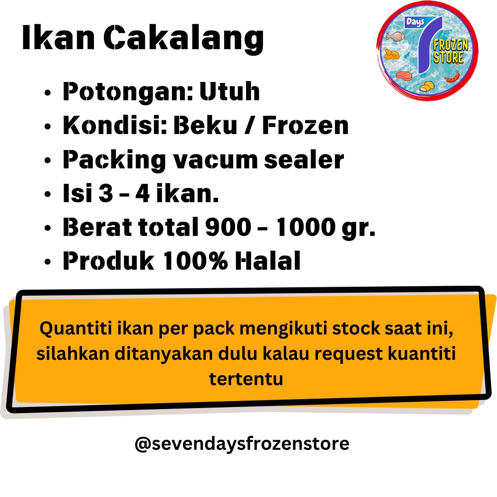 

Ikan Cakalang Beku Kapal Frozen 1 kg