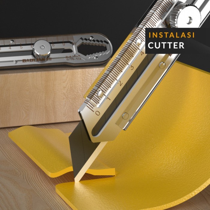 

RKG Pisau Cutter SK4 Serbaguna Baja Tahan Karat + 10 Isi Cutter Industrial Grade Stainless