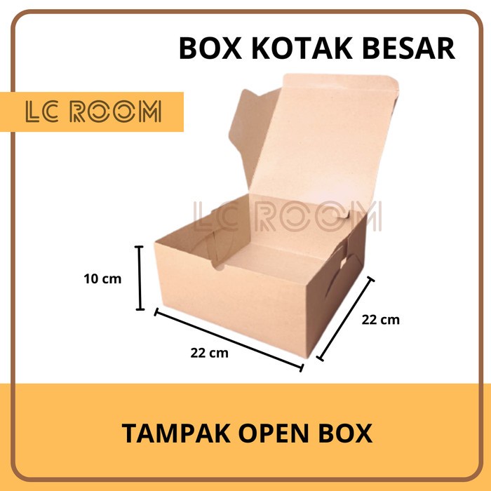 (Good) Box Kraft Dus Coklat Dos Kotak Kue Roti Kue Roti Tart Cake 22x10cm