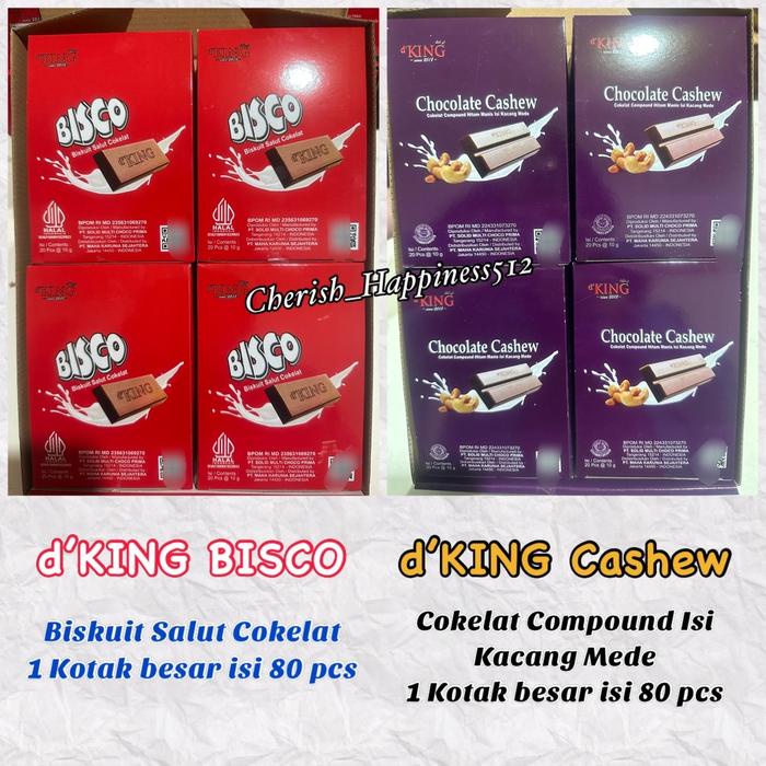 

1 Kotak isi 4 Pack dKing Bonibol Cokelat BisCo, Cokelat Cashew & Hazelnut